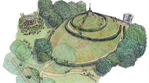Artists impression of Dane John Mound - Credit: Blakedown Landscapes
